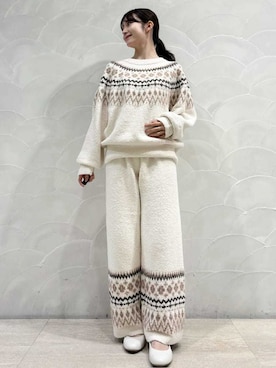 「アイテム（ルームウェア）」を使った、gelato piqueさん（レディース・154cm）の秋コーディネート