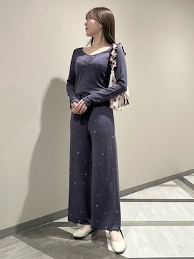 「アイテム（ルームウェア）」を使った、gelato piqueさん（レディース・158cm）の冬コーディネート