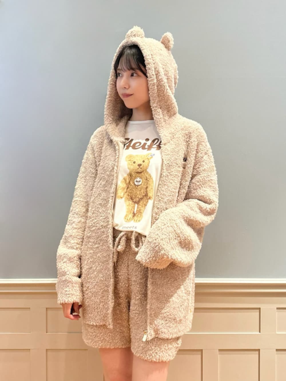 ジェラートピケ ルームウェア 短パン モコモコ セットアップ パジャマ