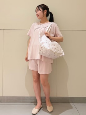 「アイテム（マタニティウェア/グッズ、ピンク系）」を使った、gelato piqueさん（レディース・158cm）の夏コーディネート