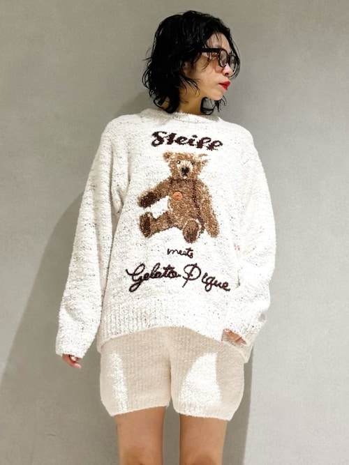 【Steiff】パウダーネップジャガードプルオーバー ロングパンツセット Steiff】パウダーネップジャガードプルオーバー（ルームウェア