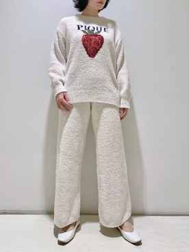 「アイテム（ルームウェア）」を使った、gelato piqueさん（レディース・155cm）の冬コーディネート