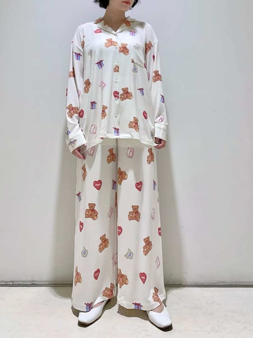 セール】フェイバリット総柄ロングパンツ（ルームウェア/パジャマ