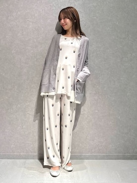 「アイテム（ルームウェア）」を使った、gelato piqueさん（レディース・156cm）の秋コーディネート