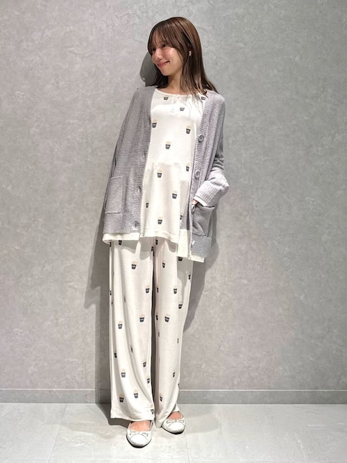 セール】レイヤードホットスムーズィーカーディガン（ルームウェア