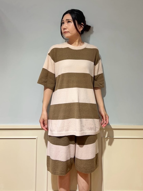 セール】【HOMME】スムーズィーlite2ボーダーハーフパンツ（ルーム