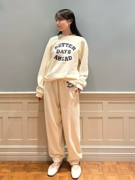 「アイテム（ルームウェア）」を使った、gelato piqueさん（レディース・161cm）の秋コーディネート