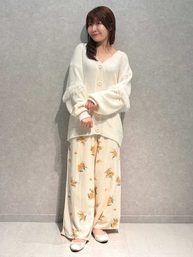 「アイテム（ルームウェア、オレンジ系）」を使った、gelato piqueさん（レディース・152cm）の夏コーディネート