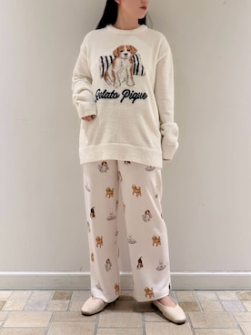 「アイテム（ルームウェア/パジャマ）」を使った、gelato piqueさん（レディース・155cm）の冬コーディネート