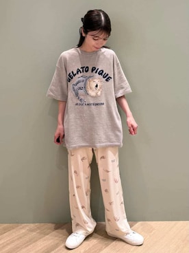 「アイテム（ルームウェア）」を使った、gelato piqueさん（レディース・156cm）の夏コーディネート