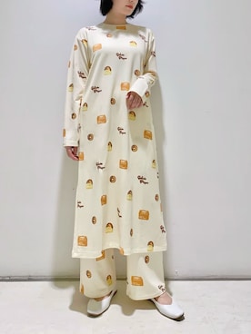 「アイテム（ルームウェア）」を使った、gelato piqueさん（レディース・155cm）の冬コーディネート