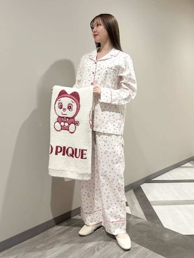 「アイテム（ブランケット）」を使った、gelato piqueさん（レディース・158cm）の冬コーディネート