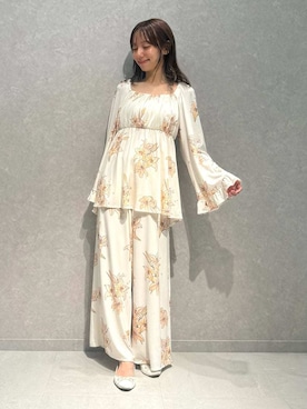 「アイテム（ルームウェア）」を使った、gelato piqueさん（レディース・156cm）の秋コーディネート