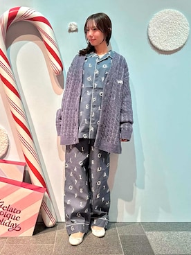 「アイテム（ルームウェア/パジャマ）」を使った、gelato piqueさん（レディース・156cm）の冬コーディネート