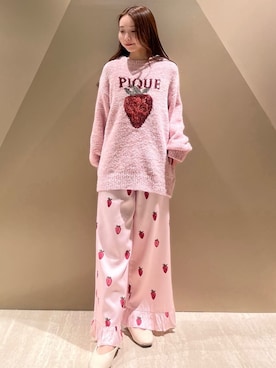 「アイテム（ルームウェア）」を使った、gelato piqueさん（レディース・150cm）の冬コーディネート