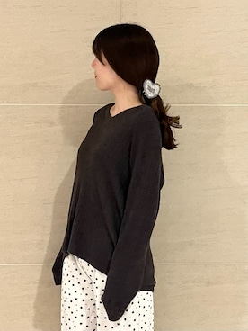 「アイテム（ルームウェア/パジャマ、ホワイト系）」を使った、gelato piqueさん（レディース・156cm）の秋コーディネート