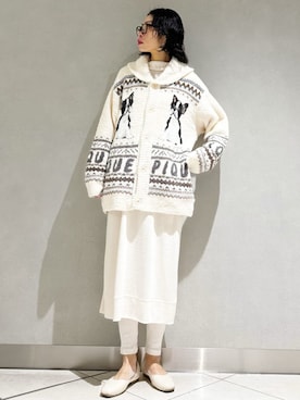 「アイテム（ルームウェア）」を使った、gelato piqueさん（レディース・168cm）の冬コーディネート