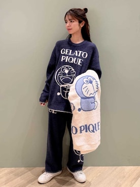 「アイテム（ブランケット）」を使った、gelato piqueさん（レディース・156cm）の冬コーディネート
