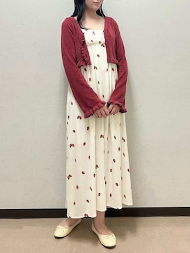 「アイテム（ルームウェア、レッド系）」を使った、gelato piqueさん（レディース・163cm）の夏コーディネート