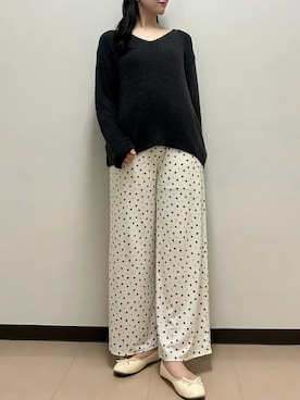「アイテム（ルームウェア）」を使った、gelato piqueさん（レディース・163cm）の秋コーディネート