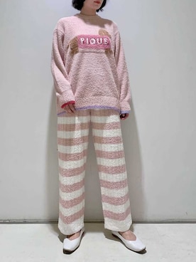 「アイテム（ルームウェア/パジャマ）」を使った、gelato piqueさん（レディース・155cm）の秋コーディネート