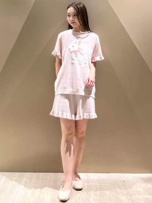 ジェラートピケ ベビモコラビットジャガードプルオーバー&ロングパンツ　ピンク gelato pique】ベビモコジャガードプルオーバー＆ロングパンツセット