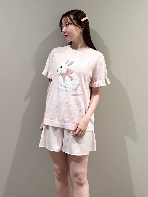 【gelato pique】 ベビモコラビットジャガードプルオーバー OWH gelato pique（ジェラートピケ） ベビモコCATジャガードプルオーバー
