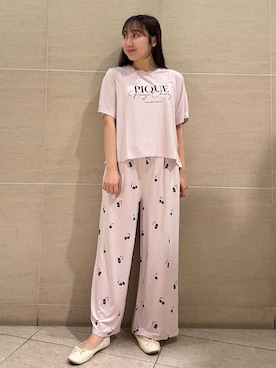「アイテム（ルームウェア）」を使った、gelato piqueさん（レディース・158cm）の夏コーディネート