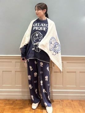 「アイテム（ブランケット）」を使った、gelato piqueさん（レディース・161cm）の冬コーディネート