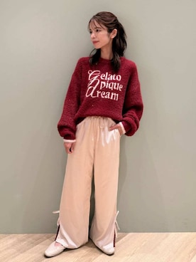 「アイテム（ルームウェア）」を使った、gelato piqueさん（レディース・156cm）の秋コーディネート