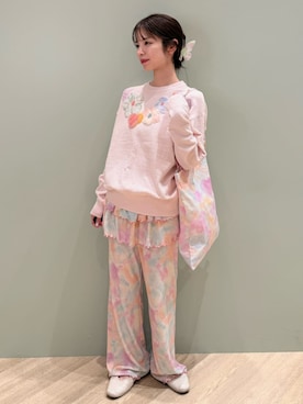 「アイテム（ルームウェア/パジャマ）」を使った、gelato piqueさん（レディース・156cm）の冬コーディネート