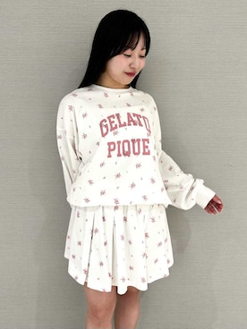 「アイテム（ルームウェア）」を使った、gelato piqueさん（レディース・154cm）の秋コーディネート