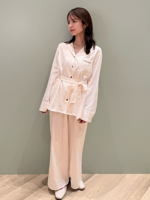 セール】裏起毛サテンシャツ（ルームウェア/パジャマ）｜gelato pique