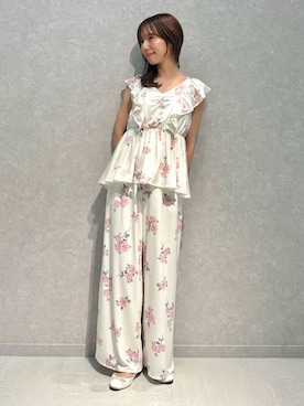 「アイテム（ルームウェア）」を使った、gelato piqueさん（レディース・156cm）の夏コーディネート
