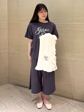 「アイテム（ルームウェア）」を使った、gelato piqueさん（レディース・160cm）の春コーディネート