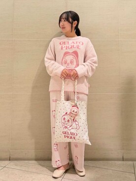 「アイテム（ルームウェア/パジャマ）」を使った、gelato piqueさん（レディース・158cm）の冬コーディネート