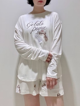 「アイテム（ルームウェア）」を使った、gelato piqueさん（レディース・155cm）の秋コーディネート
