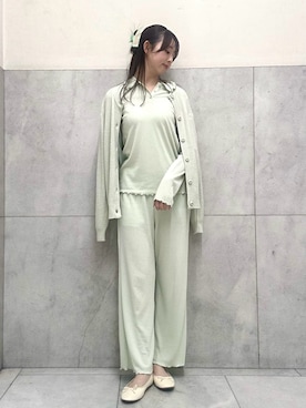 「アイテム（ルームウェア/パジャマ）」を使った、gelato piqueさん（レディース・166cm）の夏コーディネート