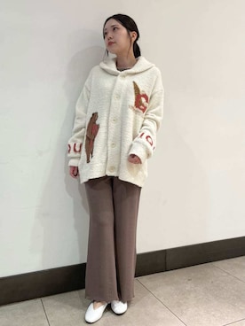 「アイテム（ルームウェア/パジャマ、ブラウン系）」を使った、gelato piqueさん（レディース・158cm）の秋コーディネート