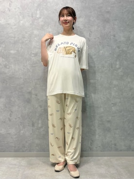 「アイテム（ルームウェア/パジャマ）」を使った、gelato piqueさん（レディース・165cm）の夏コーディネート