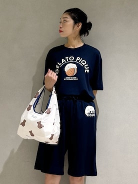「アイテム（ルームウェア）」を使った、gelato piqueさん（レディース・168cm）の夏コーディネート