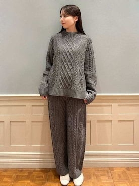 「アイテム（ルームウェア）」を使った、gelato piqueさん（レディース・161cm）の冬コーディネート