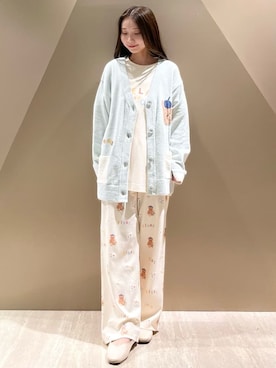 「アイテム（ルームウェア、グリーン系）」を使った、gelato piqueさん（レディース・150cm）の夏コーディネート
