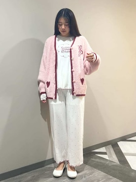 「アイテム（ルームウェア）」を使った、gelato piqueさん（レディース・165cm）の秋コーディネート