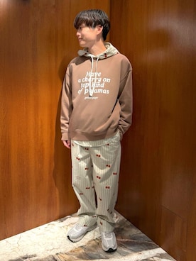 「アイテム（ルームウェア）」を使った、gelato piqueさん（メンズ・163cm）の秋コーディネート