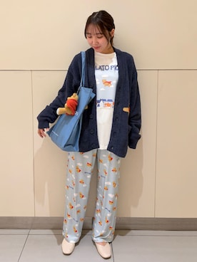 「アイテム（ルームウェア）」を使った、gelato piqueさん（レディース・158cm）の秋コーディネート