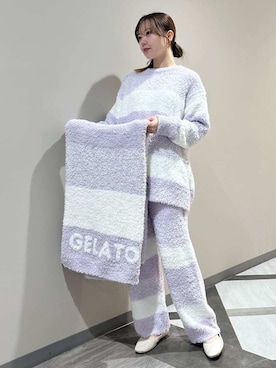 「アイテム（ブランケット）」を使った、gelato piqueさん（レディース・158cm）の冬コーディネート