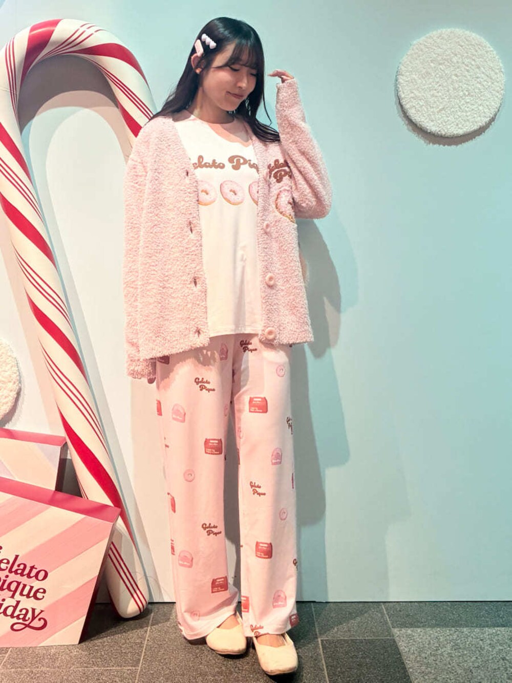 gelato pique（ジェラートピケ）の「ボリュームロゴヘアクリップセット