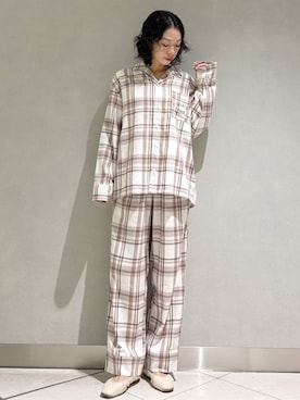 「アイテム（ルームウェア/パジャマ）」を使った、gelato piqueさん（レディース・168cm）の秋コーディネート