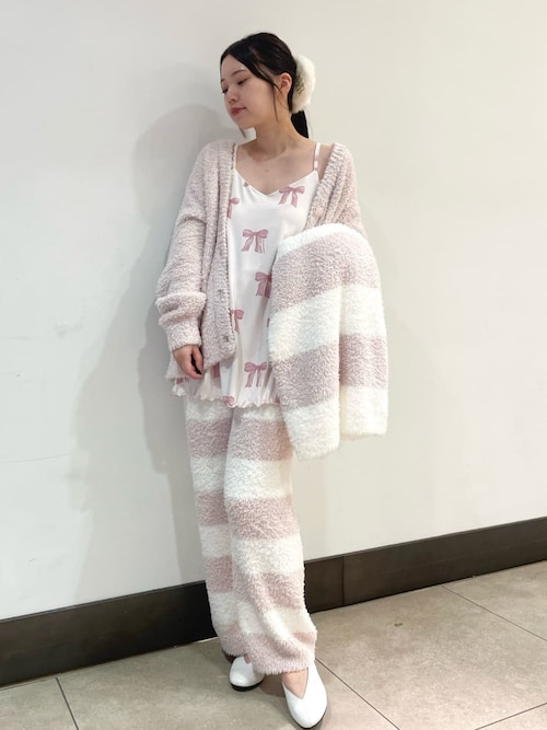 ジェラートピケ　ロングパンツ ショールカーディガン　2点セット　新品 ラッピング済み】ジェラートカーディガン＆2ボーダーロングパンツ